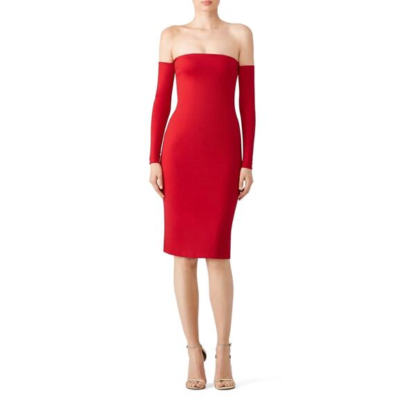 Amanda Uprichard Red Nicolette Dress M - Picture 1 of 12